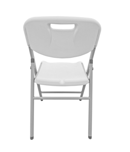 Mesa plegable pequeña portátil de plástico blanco y silla de diseño moderno para uso en comedor y cocina - Product Image 4