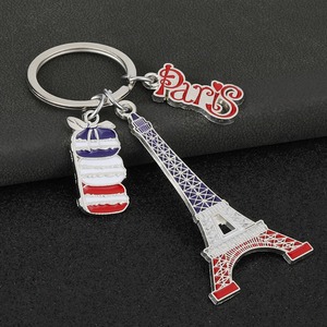 Llavero de <span class=keywords><strong>la</strong></span> Torre Eiffel de París, Romántico, con Múltiples Dijes, Cadena para Bolso, Anillo Resistente, Colgante de Aleación Esmaltada, Recuerdo de Viaje, Regalo - Product Image 3