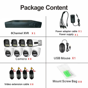 TSEye NDAA Compliant 8CH AHD XVR CCTV Kit 2MP 5MP IP66 Full Color Dome Bullet <b>Camera</b> Analog <b>Wired</b> Security Surveillance System - Product Image 3