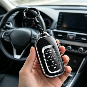 เข้ากันได้กับฝาครอบ <span class=keywords><strong>Honda</strong></span> Key FOB และพวงกุญแจ | เหมาะกับ Accord, <span class=keywords><strong>Civic</strong></span>, CR-V, HR-V, Pilot, Ridgeline, เคส KEYFOB 5ปุ่ม - Product Image 1