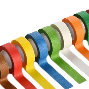 Cinta Adhesiva Multifuncional <span class=keywords><strong>para</strong></span> Manualidades, Cinta de Papel Crepé, Fuerte Adhesión, Sin Residuos, Desprendible a Mano, Cinta de Enmascarar Colorida <span class=keywords><strong>para</strong></span> Pintores - Product Image 2