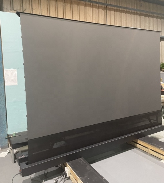 110 120 Inch UST ALR Projection Screen Motorized Floor Rising CBSP Pet Crystal ALR Projector Screen for Short Throw Projector
