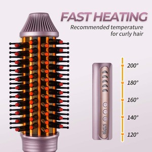Plancha de Pelo Winningstar con Calentamiento PTC, Cepillo de Cerámica, Ajustes de Calor Regulables, Color Rosa, 50W, Cepillo Eléctrico para el Cabello - Product Image 3