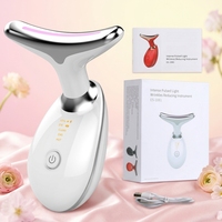Herramienta de Masaje Facial y de Cuello con Calor y Terapias, Dispositivo Antiarrugas y Antienvejecimiento, Herramienta de Masaje Facial y de Cuello para Lifting Facial