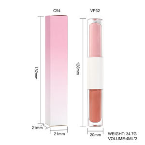 2 en 1 Tube Blanc Maquillage Bio Vente en Gros Brillant à Lèvres Personnalisé Marque Privée Brillant à Lèvres Rouge à Lèvres Mat Rouge Liquide Rouge à Lèvres - Product Image 3