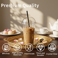 Gobelets à boisson en PLA en gros, gobelets jetables pour boissons froides avec logo personnalisé imprimé pour café, restaurant et plats à emporter