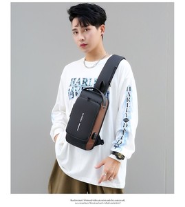 <span class=keywords><strong>Sac</strong></span> <span class=keywords><strong>de</strong></span> moto multifonctionnel antivol en cuir imperméable avec port <span class=keywords><strong>de</strong></span> chargement USB, <span class=keywords><strong>sac</strong></span> à bandoulière sportif - Product Image 6