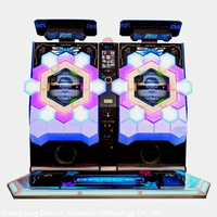Machine de danse à monnayeur avec rythme musical et panneaux LED pour centre de jeux d'amusement