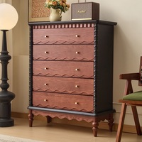 Commode de luxe en chêne massif multicouche de style américain pour chambre à coucher, entrée ou pied de lit