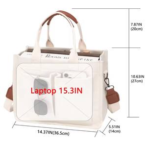 Tùy Chỉnh Tote Túi Cho Phụ Nữ Crossbody Vải Giản Dị Túi Xách Hobo Làm Việc Satchel Túi Rộng Dây Đeo Vai Hợp Thời Trang Với Logo - Product Image 4