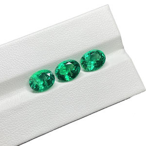 10x15mm 8x12mm סגלגל לחתוך ירוק הידרותרמיות קולומביאני אמרלד אבן מחירים - Product Image 1