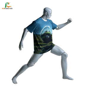 Wholesale Quick Dry Men's Short Sleeve T-Shirt Sublimation Printed Tee with Custom Logo Pattern and Size for Sports Daily Wear