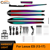 Kit d'accessoires de décoration d'éclairage d'ambiance dynamique 64 couleurs pour l'intérieur de voiture Cardoo pour Lexus ES 2013-2017
