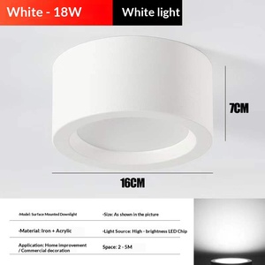 Foco LED de Aluminio para Montaje en Superficie, Lámpara de Techo sin Perforación para Sala de Estar, Dormitorio, Entrada, Pasillo - Product Image 6