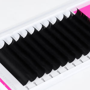 Vavalash Private Label Schwarz Matte Faux Nerz Seiden wimpern liefert individuelle <span class=keywords><strong>Premium</strong></span> Cashmere Ellipse Flat Wimpern verlängerung - Product Image 6