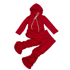 Conjunto de pantalones de algodón apilados para niñas pequeñas, conjunto de chándal de dos piezas para mamá y yo, 40 colores - Product Image 5