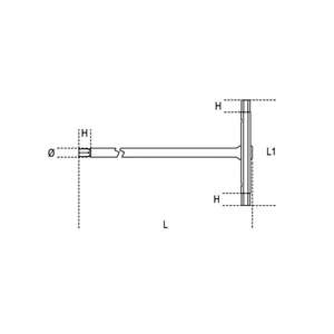 Beta-009510525 T-Handle wrenches ที่มีสามปลายชายหกเหลี่ยม (หลายแพ็ค)-ประแจ8014230038339 T-HANDLE กุญแจหกเหลี่ยม - Product Image 3