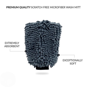 Hot Selling Cheaper Chemical Guys <b>duster</b> Cloth Microfibre Double Sided Free Cute Car Wheels Wash Super Noodle Foam Mitt - Product Image 2
