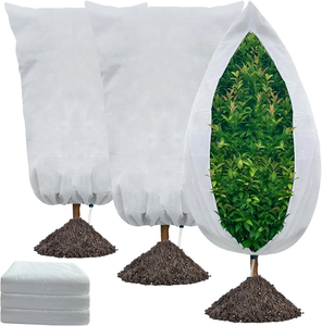 ผ้าคลุมต้นไม้กันหนาวสำหรับกลางแจ้ง ใช้ซ้ำได้ ผลิตจากผ้า PP ไม่ถักทอ ใช้งานได้ 3 ปี มีเชือกผูกและซิป - Product Image 1