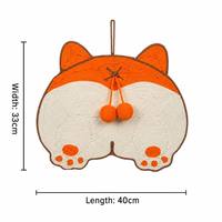 Griffoir mural en sisal pour chat, motif dessin animé, utilisation intérieure, tapis à griffer suspendable, sans désordre, durable, pour l'entretien des griffes, protection des meubles