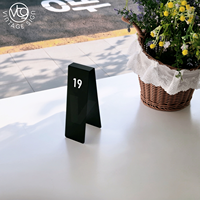 Support de numéro de table en acier inoxydable 304, style tente, double face, numéro imprimé personnalisé pour restaurant, café, bistrot, salon de thé