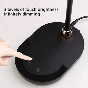 Custom Logo Modern Premium Black <b>Light</b> Eye Protection Flexible Minimalist LED Table Lamps for Bedroom Bedside Hotel Decorative - Product Image 5