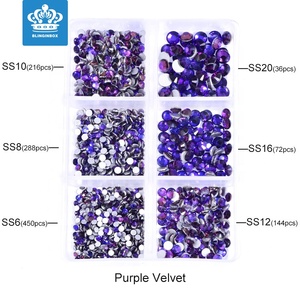 Ensemble de strass en cristal AB de tailles assorties, non thermocollants, à dos plat, en verre, pour décorations DIY - Product Image 2