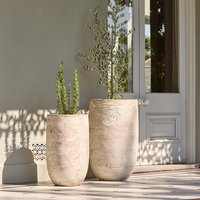 Moule à plantoir en béton et ciment à double couche en fibre de verre, grand moule en silicone pour pots de fleurs et vases