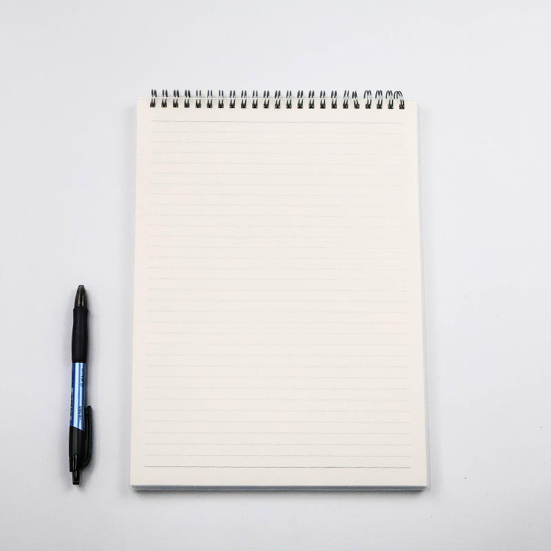 Papier à lignes horizontales rabattables blanc mat A4