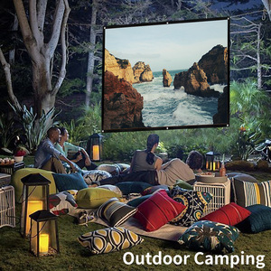 Portable Folding <strong>Projector</strong> <strong>Screen</strong> 100 120 150 Inch Polyester Outdoor Indoor Movie Exhibition Conference Use - Product Image 4
