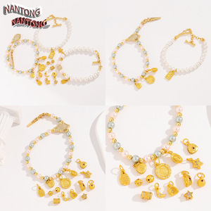 Amuletos de Oro de Arena Antigua de Nantong, Aleación de Zinc, Forma de Estrella, Accesorios de Joyería DIY para Pulsera, Collar, Regalo Unisex - Product Image 2