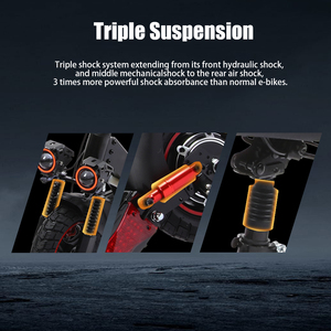 Scooter eléctrico plegable Freeboy de 48V con doble suspensión, <span class=keywords><strong>todoterreno</strong></span>, con asiento tipo <span class=keywords><strong>silla</strong></span> de ruedas. - Product Image 6