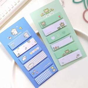 Pestañas Adhesivas con Diseños de Dibujos Animados Kawaii, Blocs de Notas Autoadhesivos con Múltiples Diseños, Patrones de Animales y Chicas Lindas para Oficina y Escuela - Product Image 4