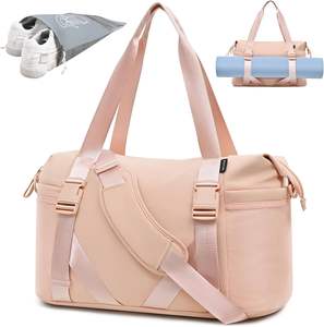 Échantillon gratuit Sac à main de voyage multifonctionnel pour femme avec fermeture éclair, pliable, imperméable, séparation sec/humide, sac de yoga pour courte distance - Product Image 1