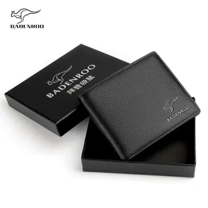 Factory Price Genuine Leather Business Men's Wallet High-quality Thin Short Purse Wallet