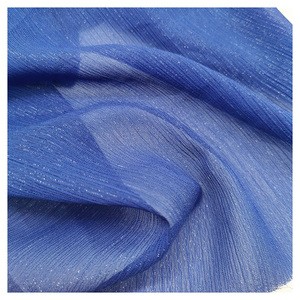 Crepe Voan Vải <span class=keywords><strong>Polyester</strong></span> Bạc Dây Nhuộm Thoáng Khí Nhăn Vải Voan Cho Váy/Áo/Buổi Tối Ăn Mặc - Product Image 5