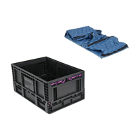 QS Caisses de stockage pliables en plastique Panier en plastique Oeuf Légumes Fruits Panier de transport Caisse pliante