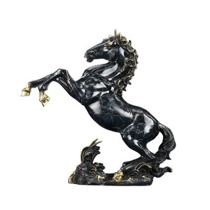 Adorno de Caballo Saltando en Bronce Coloreado, Decoración para el Hogar u Oficina, Estilo Tradicional, Artesanía de Escritorio, Regalo para Felicitaciones - Product Image 4