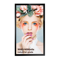 Écran d'affichage numérique LCD intelligent de 43 pouces pour extérieur, monté au mur, 4000 nits de luminosité élevée, IP 67