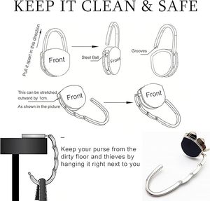 Gantungan Tas Lipat, Penyangga Tas Tangan, Pengait Tas untuk Meja, Penutup Kantong Beludru, Gantungan untuk Pernikahan Ulang Tahun - Product Image 3