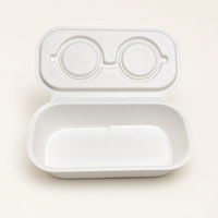 Boîte d'emballage pour lunettes d'enfants à surface lisse pressée à l'état humide, en pulpe de canne à sucre écologique, conteneur pour lunettes optiques