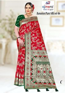 Sari en soie de luxe pour femmes, style traditionnel indien, pour fêtes et mariages, sari ethnique de créateur - Product Image 3