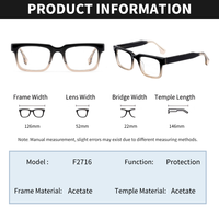 Gafas Ópticas al por Mayor: Montura Cuadrada Retro de Acetato con Protección Anti-luz Azul, Bisagra de Alta Calidad, Cable Central y Logotipo Personalizado para Hombre y Mujer
