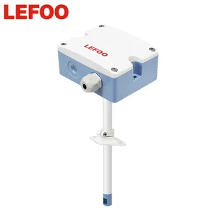 LEFOO ducted type air velocity transducer wind speed sensor with probe for building automation