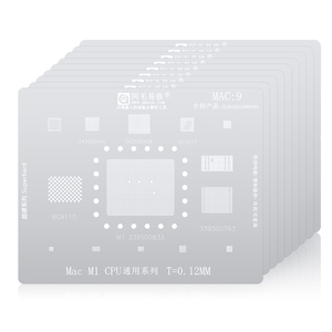 Pochoir de rebillage en acier Amaoe pour CPU IC BGA, pour les ordinateurs portables <span class=keywords><strong>Apple</strong></span> MacBook Series/<span class=keywords><strong>MAC</strong></span>, SSD, DDR, pochoir en étain - Product Image 1