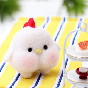 New Lovely DIY Doll Craft Supplies Kit de feutrage à l'aiguille en laine animale pour les débutants - Product Image 3