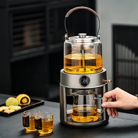Bouilloire à thé en verre à vapeur, pour thé noir, entièrement automatique, modèle neuf, multifonctionnelle, avec remplissage automatique de l'eau