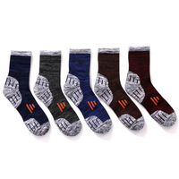 Chaussettes de sport épaisses en tissu éponge Heather pour hommes, chaussettes de randonnée et de trekking résistantes à l'usure, chaussettes de sécurité pour le travail industriel, personnalisables