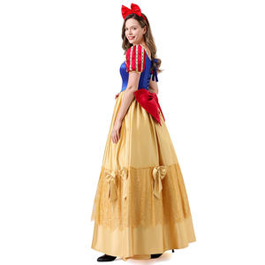 Costume de <span class=keywords><strong>princesse</strong></span> Blanche-Neige de conte de fées de Grimm pour Halloween, robe de cosplay pour adulte, costume de scène en polyester, tenue de fête - Product Image 5