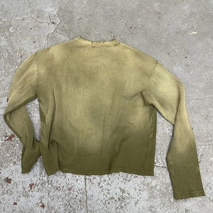 T-shirt Termica Streetwear Personalizzata a Maniche Lunghe in Maglia Waffle con Effetto Lavaggio Acido, <span class=keywords><strong>Abbigliamento</strong></span> <span class=keywords><strong>Retrò</strong></span> - Produttore - Product Image 2